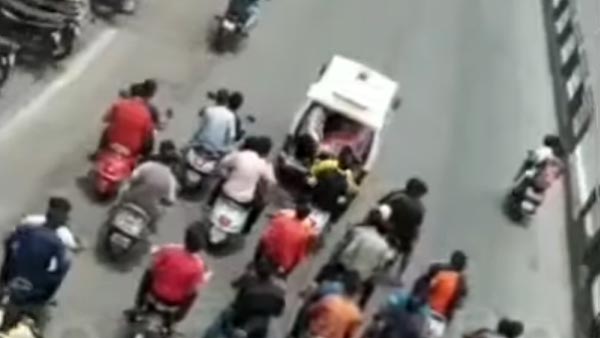 ಕ್ರಿಮಿನಲ್ ವ್ಯಕ್ತಿಯ ಅಂತ್ಯಕ್ರಿಯೆಗಾಗಿ ಲಾಕ್‌ಡೌನ್ ನಡುವೆಯೂ ಬೃಹತ್ ಬೈಕ್ ರ‍್ಯಾಲಿ ಆಯೋಜಿಸಿದ ಸಹಚರರು