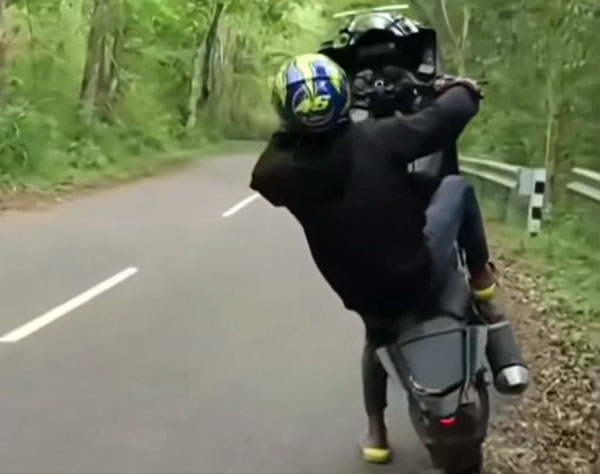 ಪೊಲೀಸರಿಗೆ ಸೆಡ್ಡು ಹೊಡೆದು ಸ್ಟಂಟ್ ಮಾಡಿದ ಯುವಕನ ಡಿಎಲ್ ರದ್ದು ಪಡಿಸಿದ ಆರ್‌ಟಿಒ