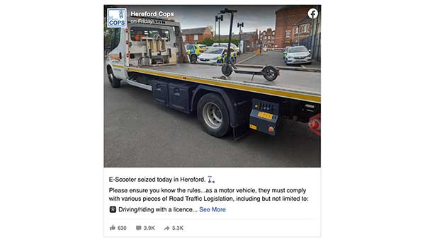 15 ಕೆ.ಜಿ ತೂಕದ ಸ್ಕೂಟರ್ ಟೋಯಿಂಗ್'ಗಾಗಿ 7,500 ಕೆ.ಜಿ ತೂಕದ ಟ್ರಕ್ ಬಳಸಿದ ಪೊಲೀಸರು