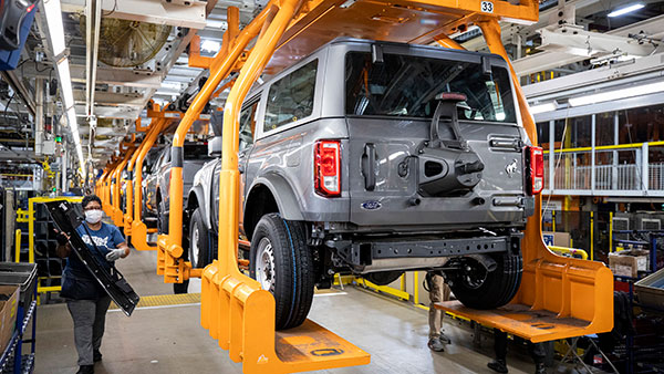 ಬಹುನಿರೀಕ್ಷಿತ 2021ರ ಫೋರ್ಡ್ ಬ್ರೊಂಕೊ ಎಸ್‍ಯುವಿ ಉತ್ಪಾದನೆ ಆರಂಭ