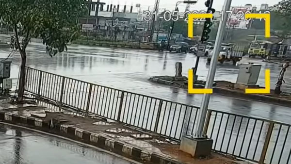 ಸಿಗ್ನಲ್ ಜಂಪ್ ಮಾಡಿ ಅಪಘಾತಕ್ಕೀಡಾದ ವಾಹನಗಳು