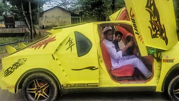 ಹಳೆಯ ಮಾರುತಿ ಸ್ವಿಫ್ಟ್ ಕಾರನ್ನು ಲ್ಯಾಂಬೊರ್ಗಿನಿ ಸೂಪರ್ ಕಾರಿನಂತೆ ಮಾಡಿಫೈಗೊಳಿಸಿದ ಮೆಕ್ಯಾನಿಕ್