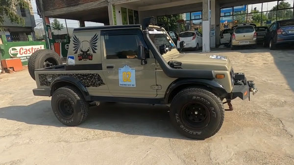 ರ‍್ಯಾಲಿ ಕ್ಯಾಬಿನ್‌ನೊಂದಿಗೆ ಮಾಡಿಫೈಗೊಂಡ ಜಿಪ್ಸಿ ಎಸ್‌ಯುವಿ