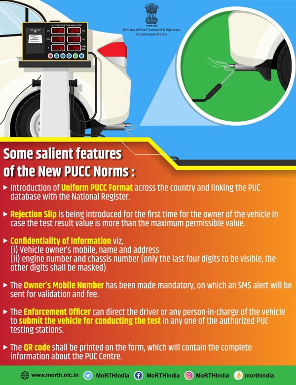 ದೇಶಾದ್ಯಂತ ಏಕ ರೂಪದ ಮಾಲಿನ್ಯ ನಿಯಂತ್ರಣ ಪ್ರಮಾಣ ಪತ್ರ ಬಳಸಲು ಅನುಮೋದನೆ ನೀಡಿದ ಸಾರಿಗೆ ಇಲಾಖೆ