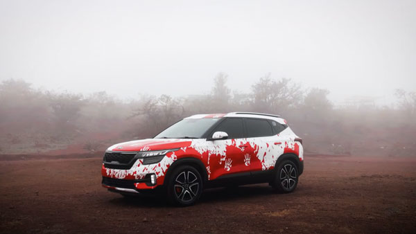 ಹಾರರ್ ಸಿನಿಮಾ ಶೈಲಿಯಲ್ಲಿ ಕಸ್ಟಮೈಸ್'ಗೊಂಡ ಕಿಯಾ ಸೆಲ್ಟೊಸ್ ಎಸ್‌ಯುವಿ