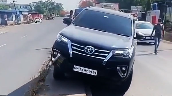 ಟ್ರಾಫಿಕ್‌ ಜಾಮ್‌ನಲ್ಲಿ ಸಿಲುಕಿದ್ದ ಟೊಯೊಟಾ ಫಾರ್ಚೂನರ್ ಸರಾಗವಾಗಿ ಮುಂದೆ ಸಾಗಿದ್ದು ಹೀಗೆ