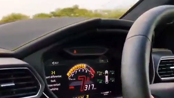 317 ಕಿ.ಮೀ ವೇಗದಲ್ಲಿ ಚಲಿಸಿದ ಲ್ಯಾಂಬೊರ್ಗಿನಿ ಉರುಸ್ ಕಾರು