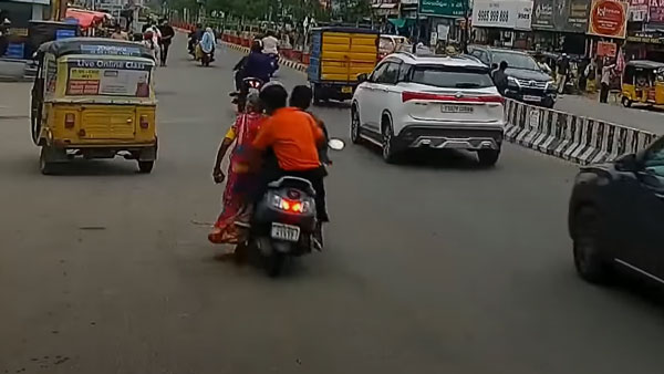 ವಯೋ ವೃದ್ಧೆಗೆ ಗುದ್ದಿ ಪರಾರಿಯಾದ ಅಪ್ರಾಪ್ತ ವಯಸ್ಕ ಸ್ಕೂಟರ್ ಸವಾರ