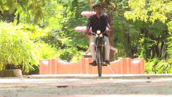 ಸೋಲಾರ್'ನಿಂದ ಚಲಿಸುವ ಬೈಕ್ ಅಭಿವೃದ್ಧಿ ಪಡಿಸಿದ ಕಾಲೇಜು ವಿದ್ಯಾರ್ಥಿ