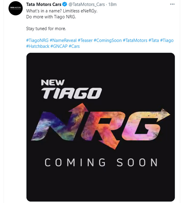 ಹೊಸ ಟಾಟಾ ಟಿಯಾಗೋ ಎನ್‌ಆರ್‌ಜಿ ಫೇಸ್‌ಲಿಫ್ಟ್ ಕಾರಿನ ಟೀಸರ್ ಬಿಡುಗಡೆ