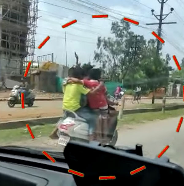 7 ಅಪ್ರಾಪ್ತ ಮಕ್ಕಳು ಒಂದು ಆಕ್ಟಿವಾ ಸ್ಕೂಟರ್‌ನಲ್ಲಿ ಜಾಲಿ ರೈಡ್: ಪೋಷಕರ ಮೇಲೆ ಬಿತ್ತು ಕೇಸ್