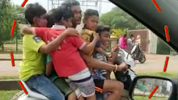 7 ಅಪ್ರಾಪ್ತ ಮಕ್ಕಳು ಒಂದು ಆಕ್ಟಿವಾ ಸ್ಕೂಟರ್‌ನಲ್ಲಿ ಜಾಲಿ ರೈಡ್: ಪೋಷಕರ ಮೇಲೆ ಬಿತ್ತು ಕೇಸ್