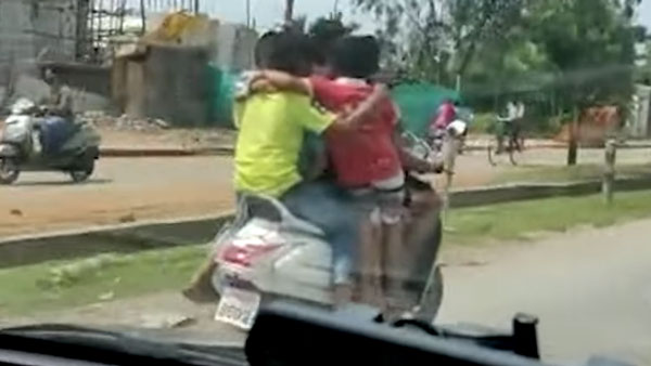 7 ಅಪ್ರಾಪ್ತ ಮಕ್ಕಳು ಒಂದು ಆಕ್ಟಿವಾ ಸ್ಕೂಟರ್‌ನಲ್ಲಿ ಜಾಲಿ ರೈಡ್: ಪೋಷಕರ ಮೇಲೆ ಬಿತ್ತು ಕೇಸ್