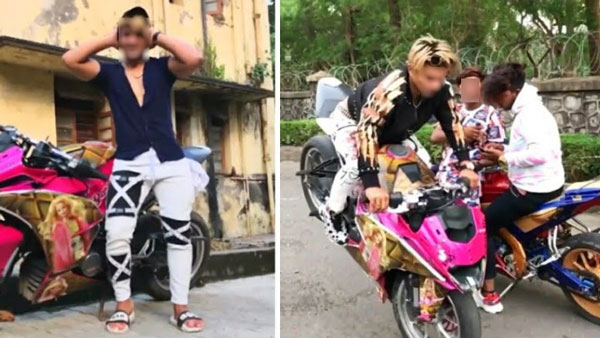 ಕೆಟಿಎಂ ಬೈಕಿನಲ್ಲಿ ಬಾರ್ಬಿ ಗರ್ಲ್ ಸ್ಟಿಕ್ಕರ್ ಅಳವಡಿಸಿ ಸ್ಟಂಟ್ ಮಾಡಿದವರ ವಿರುದ್ಧ ಪ್ರಕರಣ ದಾಖಲಿಸಿದ ಪೊಲೀಸರು