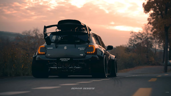 ಹಿಂಭಾಗದ ಎಂಜಿನ್ ಹೊಂದಿರುವ ಸ್ವಿಫ್ಟ್ ಕಾರಿನ ರೆಂಡರ್ ವೀಡಿಯೊ ಬಿಡುಗಡೆಗೊಳಿಸಿದ ಯುಟ್ಯೂಬರ್