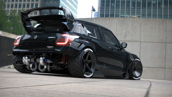 ಹಿಂಭಾಗದ ಎಂಜಿನ್ ಹೊಂದಿರುವ ಸ್ವಿಫ್ಟ್ ಕಾರಿನ ರೆಂಡರ್ ವೀಡಿಯೊ ಬಿಡುಗಡೆಗೊಳಿಸಿದ ಯುಟ್ಯೂಬರ್