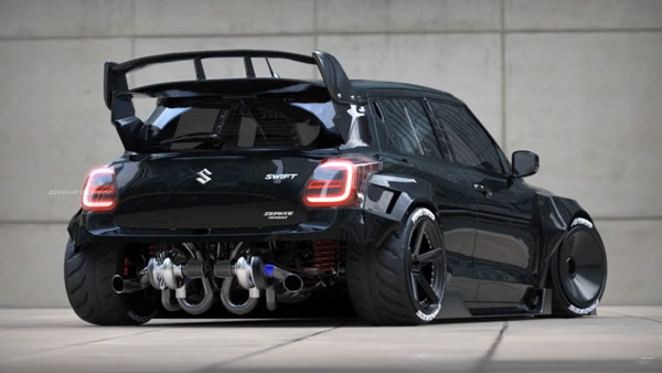 ಹಿಂಭಾಗದ ಎಂಜಿನ್ ಹೊಂದಿರುವ ಸ್ವಿಫ್ಟ್ ಕಾರಿನ ರೆಂಡರ್ ವೀಡಿಯೊ ಬಿಡುಗಡೆಗೊಳಿಸಿದ ಯುಟ್ಯೂಬರ್