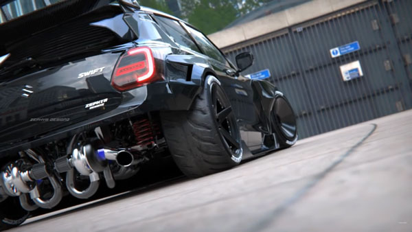 ಹಿಂಭಾಗದ ಎಂಜಿನ್ ಹೊಂದಿರುವ ಸ್ವಿಫ್ಟ್ ಕಾರಿನ ರೆಂಡರ್ ವೀಡಿಯೊ ಬಿಡುಗಡೆಗೊಳಿಸಿದ ಯುಟ್ಯೂಬರ್