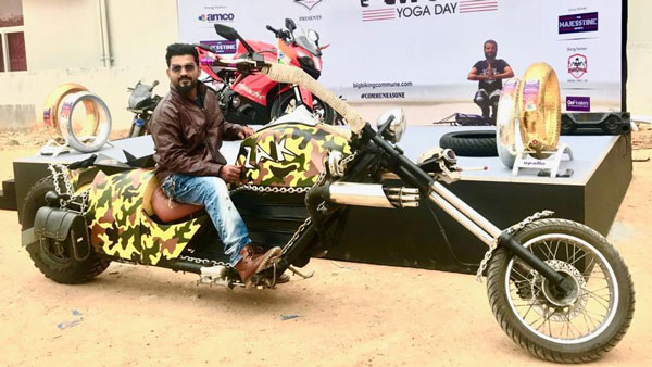 ವಿಶ್ವ ದಾಖಲೆಗಾಗಿ ವಿನ್ಯಾಸಗೊಳಿಸಿದ ದೈತ್ಯ ಬೈಕ್ ಅನ್ನು ವಶಕ್ಕೆ ಪಡೆದ ಆರ್‌ಟಿಒ ಅಧಿಕಾರಿಗಳು