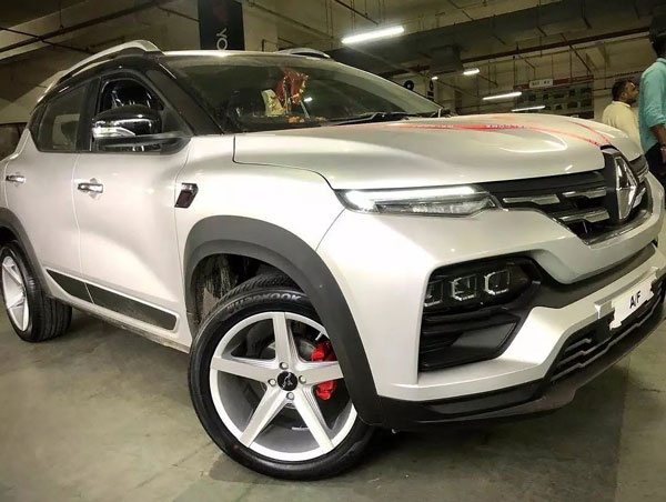 17 ಇಂಚಿನ ಅಲಾಯ್ ವ್ಹೀಲ್‌ನೊಂದಿಗೆ ಮಾಡಿಫೈಗೊಂಡ Renault Kiger ಕಾರು