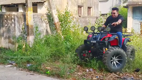 ದಂಡ ವಿಧಿಸುವ ಬದಲು ಎಟಿವಿಯಲ್ಲಿ ಸವಾರಿ ಮಾಡಿದ ಪೊಲೀಸ್ ಅಧಿಕಾರಿ