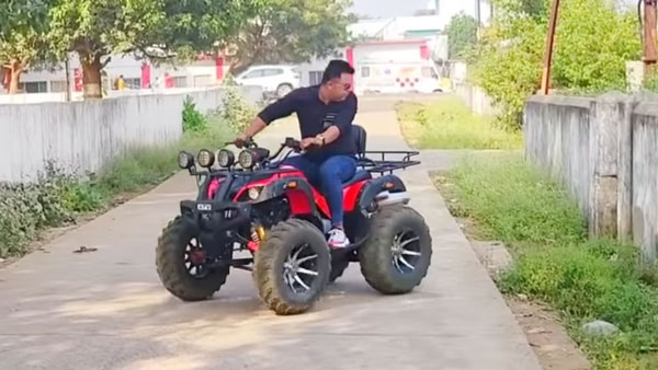 ದಂಡ ವಿಧಿಸುವ ಬದಲು ಎಟಿವಿಯಲ್ಲಿ ಸವಾರಿ ಮಾಡಿದ ಪೊಲೀಸ್ ಅಧಿಕಾರಿ