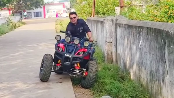 ದಂಡ ವಿಧಿಸುವ ಬದಲು ಎಟಿವಿಯಲ್ಲಿ ಸವಾರಿ ಮಾಡಿದ ಪೊಲೀಸ್ ಅಧಿಕಾರಿ