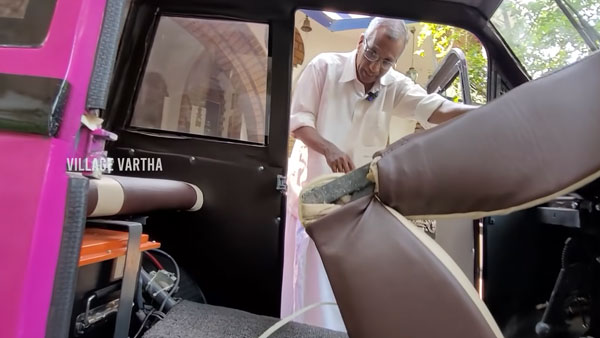 ಆಕರ್ಷಕ ಎಲೆಕ್ಟ್ರಿಕ್ ಕಾರನ್ನು ನಿರ್ಮಿಸಿದ 67 ವರ್ಷದ ವೃದ್ಧ: 60 ಕಿಮೀ ಪ್ರಯಾಣಿಸಲು ರೂ.5 ವೆಚ್ಚ