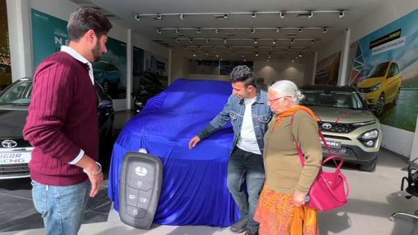 ಅಜ್ಜಿಯ ಕನಸಿನ ಕಾರನ್ನು ಗಿಫ್ಟ್ ನೀಡಿದ ಮೊಮ್ಮಗ: ಶೋರೂಂನಲ್ಲೇ ತಬ್ಬಿ ಮುದ್ದಾಡಿದ ವೃದ್ಧೆ