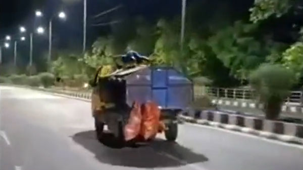  ಚಲಿಸುತ್ತಿರುವ ಟ್ರಕ್ ಮೇಲೆ ಶಕ್ತಿಮಾನ್‌ನಂತೆ ಸಾಹಸ: ಬಿದ್ದು ಕೈ-ಕಾಲು ಮುರಿದುಕೊಂಡ ವಿಡಿಯೋ ವೈರಲ್ 