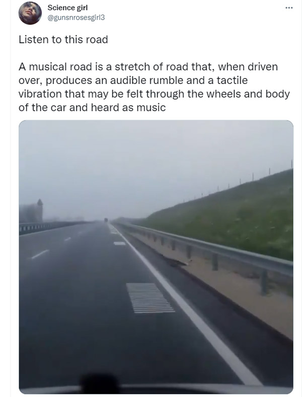 ಮ್ಯೂಸಿಕಲ್ ರೋಡ್: ಈ ರಸ್ತೆಯಲ್ಲಿ ಪ್ರಯಾಣಿಸುವವರಿಗೆ ಕೇಳುತ್ತೆ ಸಂಗೀತ! 