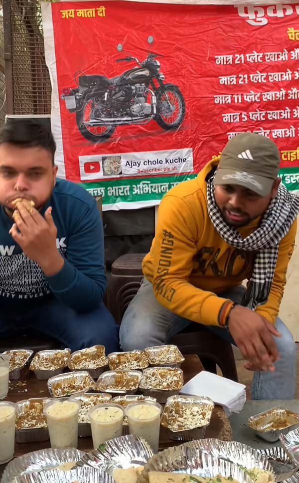 21 ಪ್ಲೇಟ್ ಚೋಲೆ ಕುಲ್ಚೆ ತಿಂದು ಬುಲೆಟ್ ಬೈಕ್ ಗೆದ್ದ ಯುವಕ: ಆದ್ರೆ ಬಹುಮಾನ ಕೈಬಿಟ್ಟ, ಕಾರಣ ಇಲ್ಲಿದೆ! 