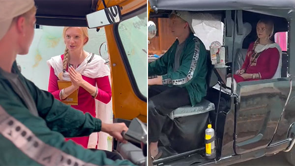 ಆಟೋ ಚಾಲಕನೊಂದಿಗೆ ಜರ್ಮನ್ ಯುವತಿಯ ಚೌಕಾಷಿ: ಸ್ಪಷ್ಟ ಕನ್ನಡಕ್ಕೆ ನೆಟ್ಟಿಗರು ಫಿದಾ 