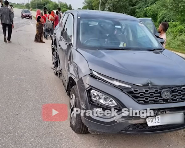 ಟಾಟಾ ಕಾರಿಗೆ ಡಿಕ್ಕಿ ಹೊಡೆದ ಟ್ರಕ್ ಪರಿಸ್ಥಿತಿ ನೋಡಿ...ಕಾರಿಗೆ ಮಾತ್ರ ಏನೂ ಆಗಿಲ್ಲ