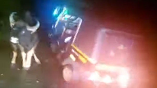 ಅಡ್ಡ ಬಂದ ಆಟೋವನ್ನು ಮೇಲಕ್ಕೆತ್ತಿ ನೆಲಕ್ಕೆ ಬಡಿದ ಕಾಡಮ್ಮೆ: ಭಯಾನಕ ವಿಡಿಯೋ ವೈರಲ್ 