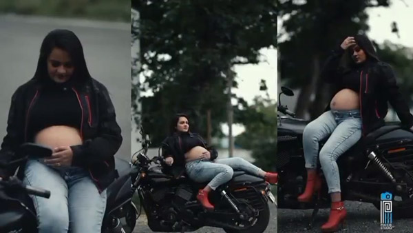 ಬೇಬಿ ಬಂಪ್ ಫೋಟೋ ಶೂಟ್: ಬೈಕ್ ಏರಿ ಬಂದ ಮಾಜಿ ಕರ್ನಾಟಕ ಸುಂದಿರಿ