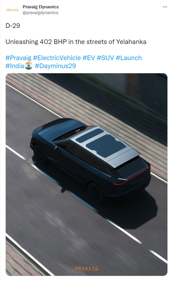 500ಕ್ಕೂ ಹೆಚ್ಚು ಮೈಲೇಜ್​ನೊಂದಿಗೆ ಟಾಟಾ ಎಲೆಕ್ಟ್ರಿಕ್ ಕಾರಿಗೆ ಸವಾಲಾಗಿ ಬರುತ್ತಿದೆ ಬೆಂಗಳೂರು ಮೂಲದ ಪ್ರವೈಗ್