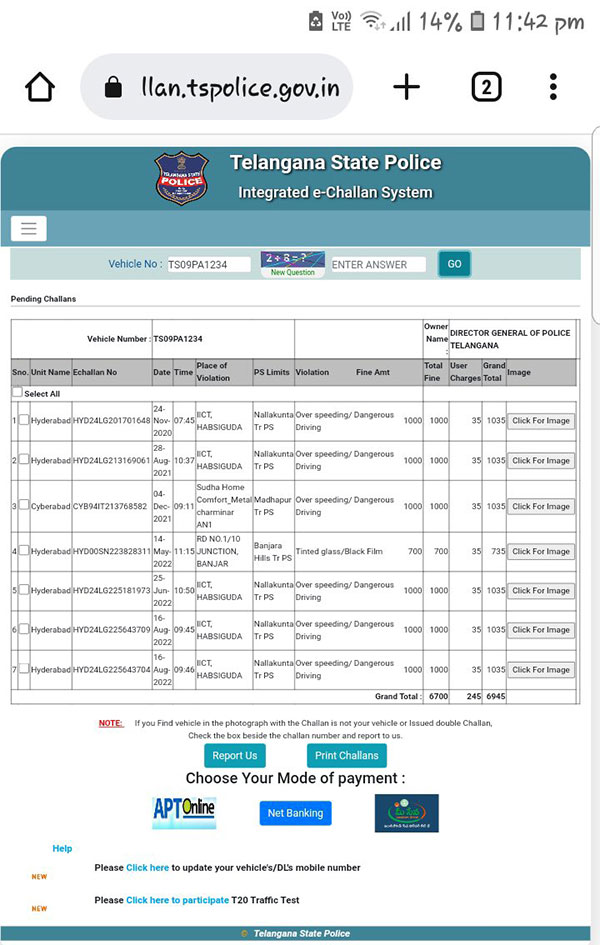 ತೆಲಂಗಾಣ ಡಿಜಿಪಿ ಟ್ರಾಫಿಕ್ ದಂಡ ಪಾವತಿಸಿಲ್ಲ ಟ್ವೀಟ್ ವೈರಲ್: ಪೊಲೀಸ್ ಇಲಾಖೆಯಿಂದ ಸ್ಪಷ್ಟೀಕರಣ 