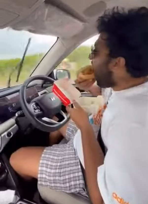 ADAS ಫೀಚರ್ ಬಳಸಿಕೊಂಡು ಚಲಿಸುತ್ತಿರುವ ಕಾರಿನಲ್ಲಿ ಮಂಗನಾಟ