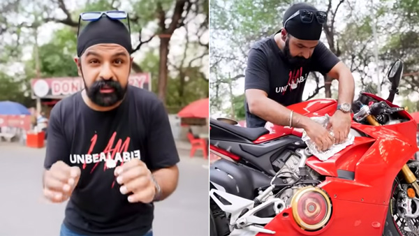 ಸೂಪರ್ ಬೈಕ್‌ನಲ್ಲಿ ಮೊಟ್ಟೆ ಆಮ್ಲೇಟ್ ಮಾಡಿದ ಯುಟ್ಯೂಬರ್ 