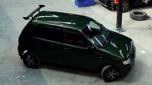 The owner was shocked to see a rusty Maruti Alto modification 