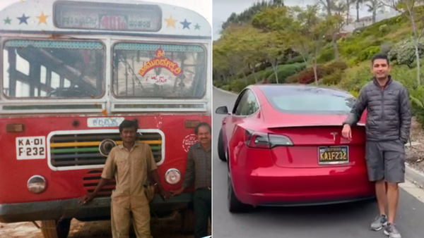 ಟೆಸ್ಲಾ ಕಾರಿಗೆ ಪ್ರೀತಿಯ BMTC ನಂಬರ್: ಅಮೆರಿಕ ಕನ್ನಡಿಗ ಮನಮೆಚ್ಚುವ ಕಥೆ