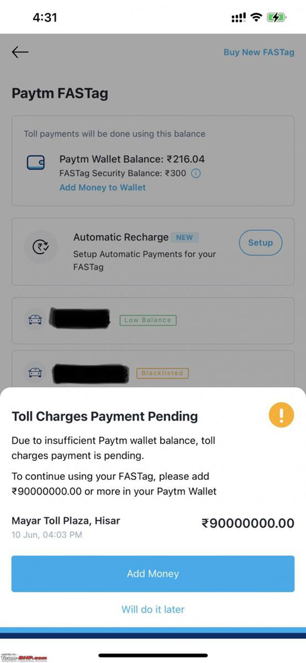 Fastag Charged 9 Crore 