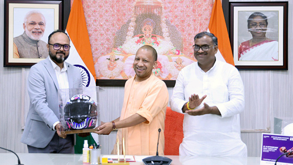 motogp-bharat-gp-first-ticket-unveiled-by-up-cm-yogi-adityanath