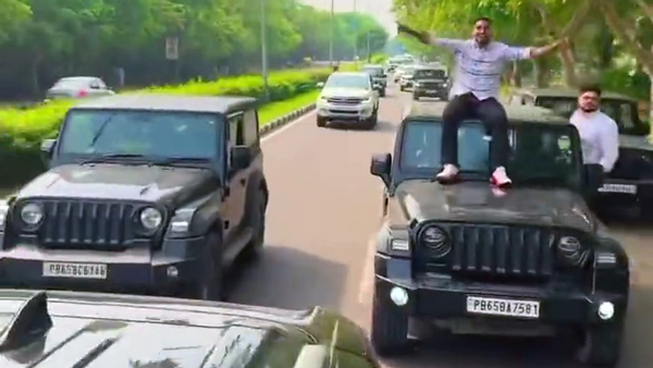 Performing Stunt With Thar, Fortuner