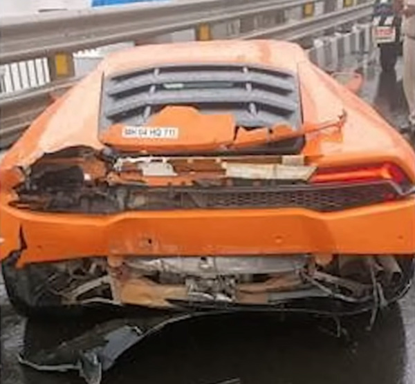 bjp-ex-mla-son-crashes-lamborghini-huracan