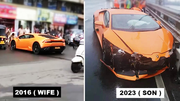 bjp-ex-mla-son-crashes-lamborghini-huracan