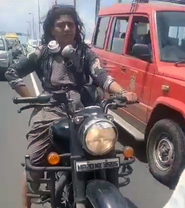 royal-enfield-woman-biker-arrested-mumbai
