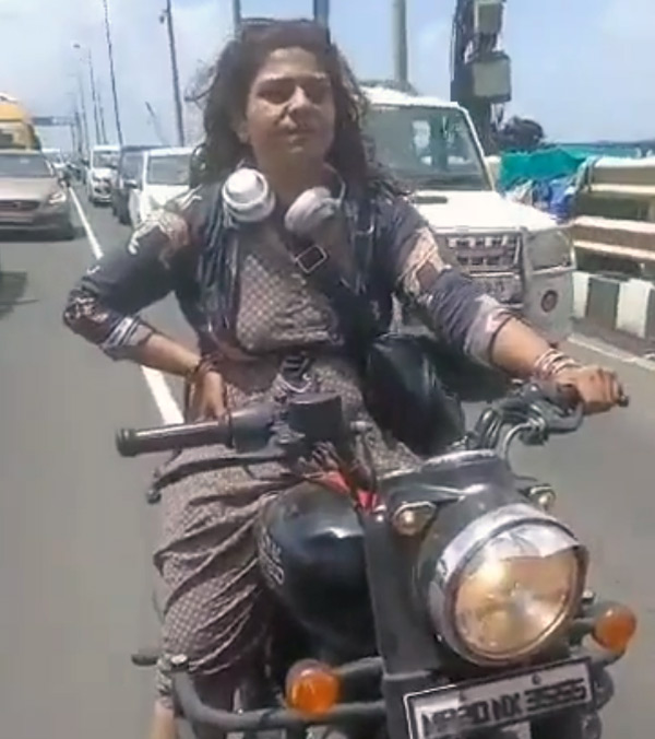 royal-enfield-woman-biker-arrested-mumbai