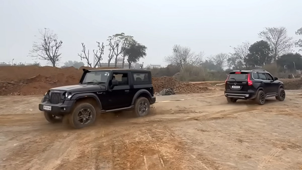 Thug Of War Between Mahindra Thar and Scorpio N Video Viral